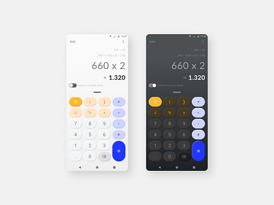 Daily UI #004 - Calculator for Android android app calculator daily design ui ux