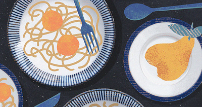 Share a Meal dinner food graphic design illustration meal plates