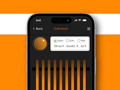 KalimbaX - A digital kalimba interface figma interaction design mobile ui ux