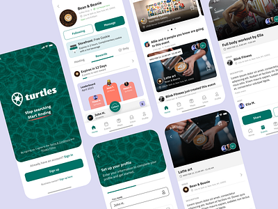 Turtles App Design app apple application design interface ios mobile ui ux