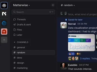 Communication app sidebar chat app components dashboard interface menu menu items nav navigation side bar side nav sidebar slack ui