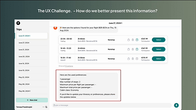 Improving the UX of AI travel booking ai dashboard travel ui design ux