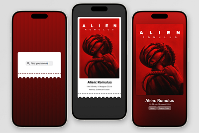Virtual Movie Ticket figma graphic design ui