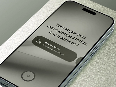Cone - AI-powered Glucose Management 3d animation app cards chart clean design diabetes glucose health management ui ux
