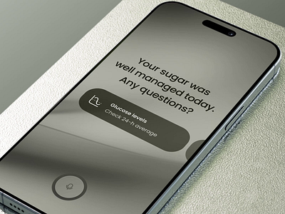 Cone - AI-powered Glucose Management 3d animation app cards chart clean design diabetes glucose health management ui ux