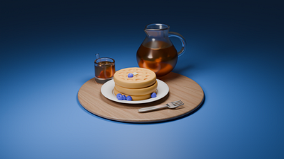 Waffles 3d art design modeling render