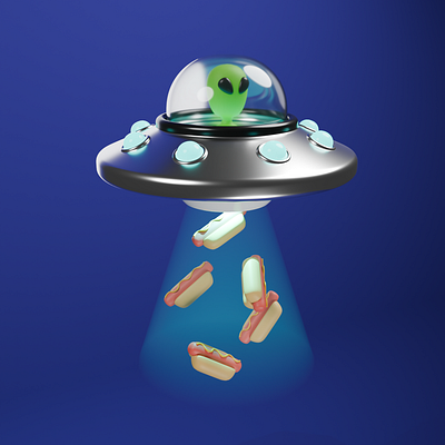 UFO 3d art design graphic design illustration modeling render