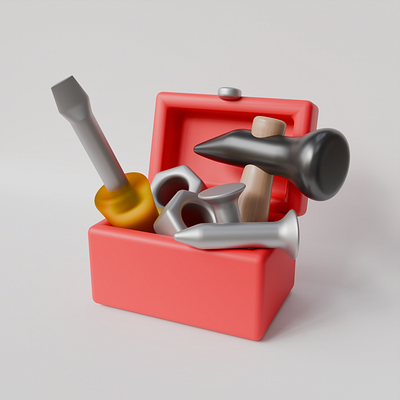 Toolbox 3d art design graphic design illustration modeling render