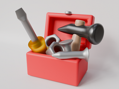 Toolbox 3d art design graphic design illustration modeling render