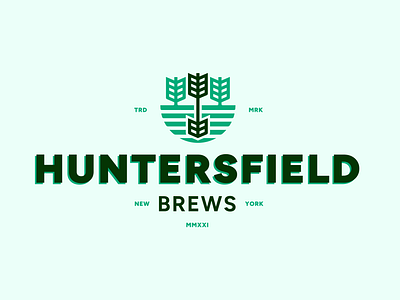 Huntersfield Brews arrow logo beer logo brand identity brewing logo graphic design logo logomark logotype simple logo