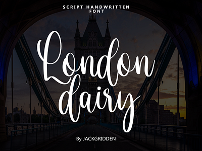 London Dairy - Handwritten Font branding dairy design font graphic design handwritten illustration logo london script