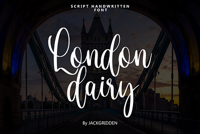 London Dairy - Handwritten Font branding dairy design font graphic design handwritten illustration logo london script