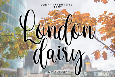 London Dairy - Handwritten Font branding dairy design font graphic design handwritten illustration logo london script