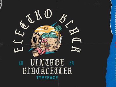 Electro Black Vintage Blackletter blackletter design font fonts letteing typeface vintage