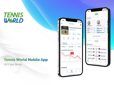 Tennis World - Players Performance Mobile app android app ball design egypt ios mobile mobile app design sports tennis ui ui ux design ui design ux ux design