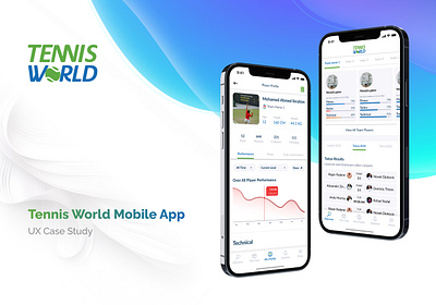 Tennis World - Players Performance Mobile app android app ball design egypt ios mobile mobile app design sports tennis ui ui ux design ui design ux ux design