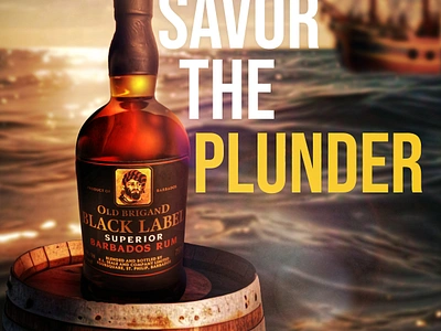 BLACK LABEL RUM - SOCIAL MEDIA AD DESIGN barbados black label poster rum social media