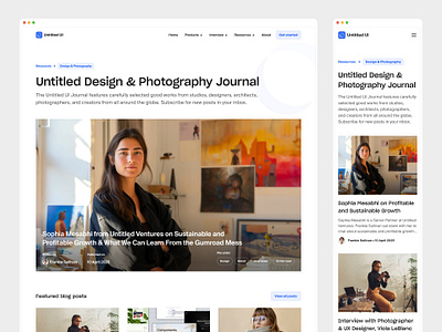 Blog home — Untitled UI blog blog home blog page blog post blogpost design system figma design system minimal minimalism ui library web design webdesign