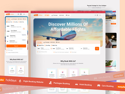 Easyjet Holidays Ticket Booking Website Redesign airline booking car booking flight booking hotel hotel booing online booking saas ticketing transportation webdesign website website redesign