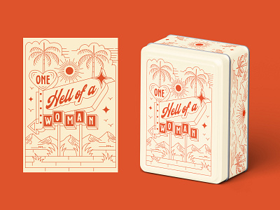 Fun Club: Tin Box Ilustrations apparel box branding classic signage clothing brand editorial graphic design illustration line art merchandise minimal minimalist mountain outdoors packaging packaging design tin box tin can typography vintage