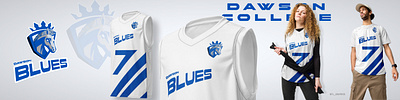 DAWSON BLUES - ATHLETIC LOGO/JERSEY CONCEPT athletics logo logo design sports team