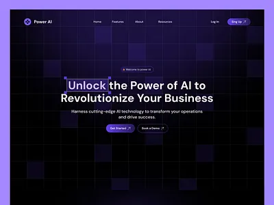 AI Business solution website landing page design ai ai business solution website ai business website ai businessm ai landing page ai solution website ai website design figma landing page minimal ui uiux ux website design