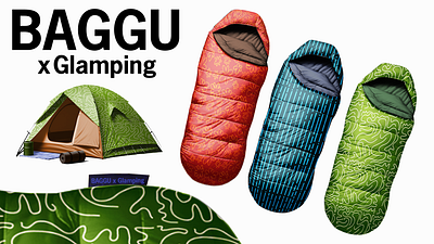 BAGGU x Glamping Concept advertising baggu brand identity branding concept graphic design patterns