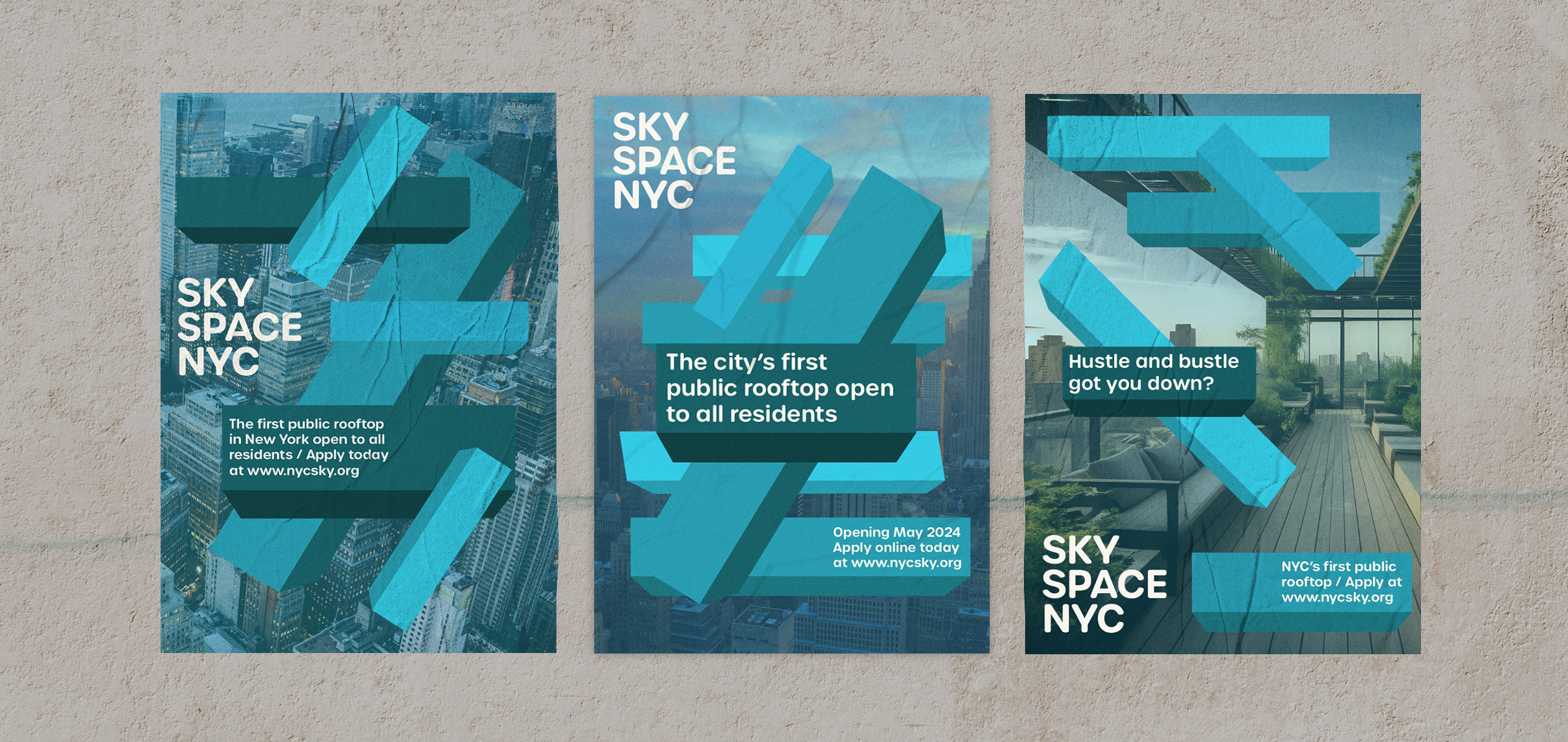 Sky Space NYC brand identity copywriting graphic design new york ui ux design web design