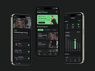 SportFit - Fitness Mobile App app design fitness fitness app gym mobile mobile app mobile design sport sport app ui ui design workout workout app