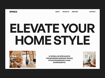 Spinka interior design app branding design graphic design illustration interior interior design minimal minimalist typography ui ui design ux web design website