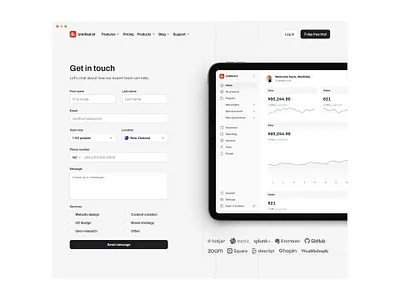 Get in touch — Untitled UI b2b contact contact form contact us design system figma design system form get in touch minimal onboarding saas ui design ui kit ui library user interface web design