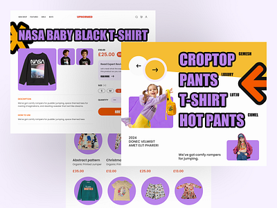 ecommerce product page for kids cloth awe cloth cloth ecommerce cloth store design ecommerce kids online cloth store online shop online store ui uiux web web design website