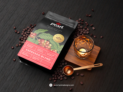 Pearl Coffee logo and packaging art branding cafe coffee graphic design identity latte logo packaging pearl