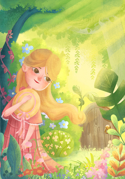 🍃🍃🍀🍀 The Secret Garden 2d art artist branding childrens art childrens book design digital art digital painting illustration