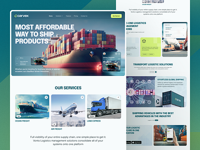 Carvex Logistics Website 2024 3d animation app branding design finance fintech graphic design illustration ios app landing page logo minimal mobile mobile app motion graphics ofspace typography ui ux