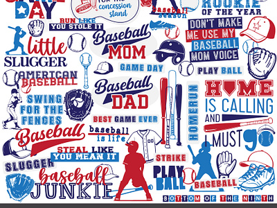 Baseball Vectors adobe adobe illustrator baseball baseball vector set baseball vectors graphic design illustration quotes sports svg t shirt designs typography vector word art