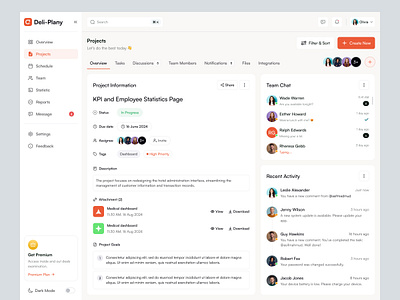 Project Management Dashboard admin b2b daily planner dashboard delisas project dashboard project management saas sas task dashboard to ui ux web app web ui