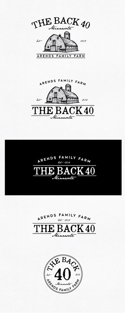 The Back 40 Family Farm branding design graphic design logo logo design vector