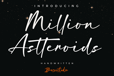 Million Astteroids Handwritten Font branding design font free freefont graphic design handwritten logo signature typography