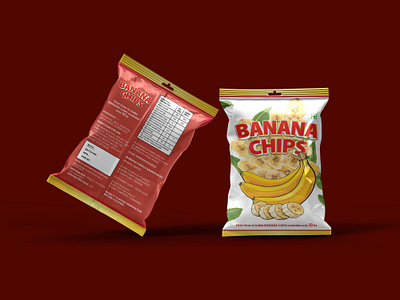 Banana Chips Packaging Design 3d animation branding graphic design logo motion graphics ui