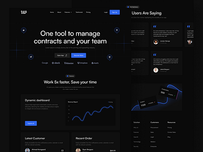 Order Management Landing Page ai clean crm platform dark dark landing page dark web landing page landing page design minimal modern order management landing page product landing page promo landing page saas startup simple ui web design website website design