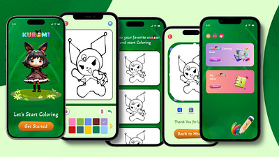 Kids Coloring App app apps apps design coloring app creative design design figma figma app figma apps figma design figma ui graphic design kids app mobile app mobile apps ui mobile figma ui ui uiux uiux designing