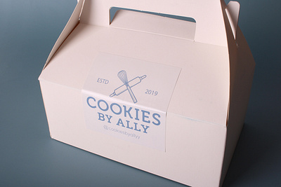 Cookies By Ally Food Branding Sticker brand identity branding creative branding custom stickers food branding food packaging graphic design illustration label design logo design packaging design print design product design small business branding sticker design