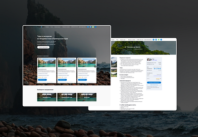 Excursions website TripBoom.ru animation branding design ui ux