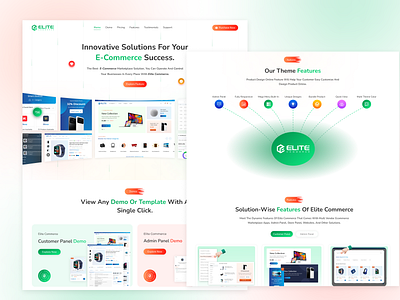 Minimal E-commerce Landing page UI/UX Design: branding bundle product management customer panel demo e commerce features e commerce solutions marketplace platform mega menu integration online store templates quick view feature ui