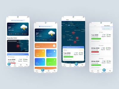 🌦️ Info BMKG App Redesign 🌦️ bmkg case study design earthquake forecast mobile app redesign ui uidesign uiux uiuxdesign ux uxdesign weather