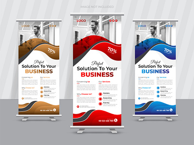 Modern Business Marketing Agency Roll Up Banner Design x banner design