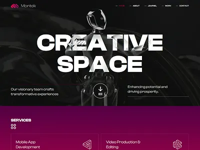 Montek - Creative React.js Template animation graphic design motion graphics