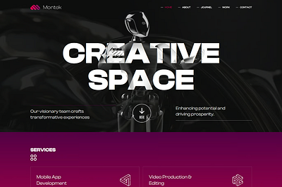 Montek - Creative React.js Template animation graphic design motion graphics