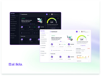 ai_licia - AI Assistant for Streamers ai ai assistant app design dashboard dashboard ai desktop app desktop web app ux design ux ui